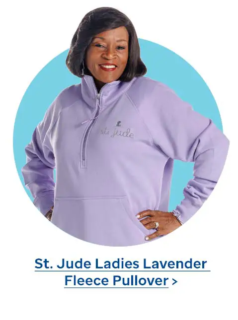 St. Jude Ladies Lavender Fleece Pullover